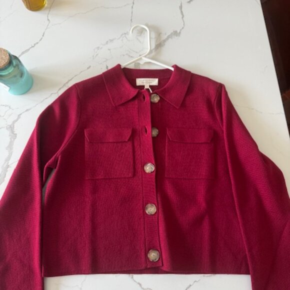 Sézane Betty Cardigan Burgundy “Maman” Personalized - Picture 2 of 7